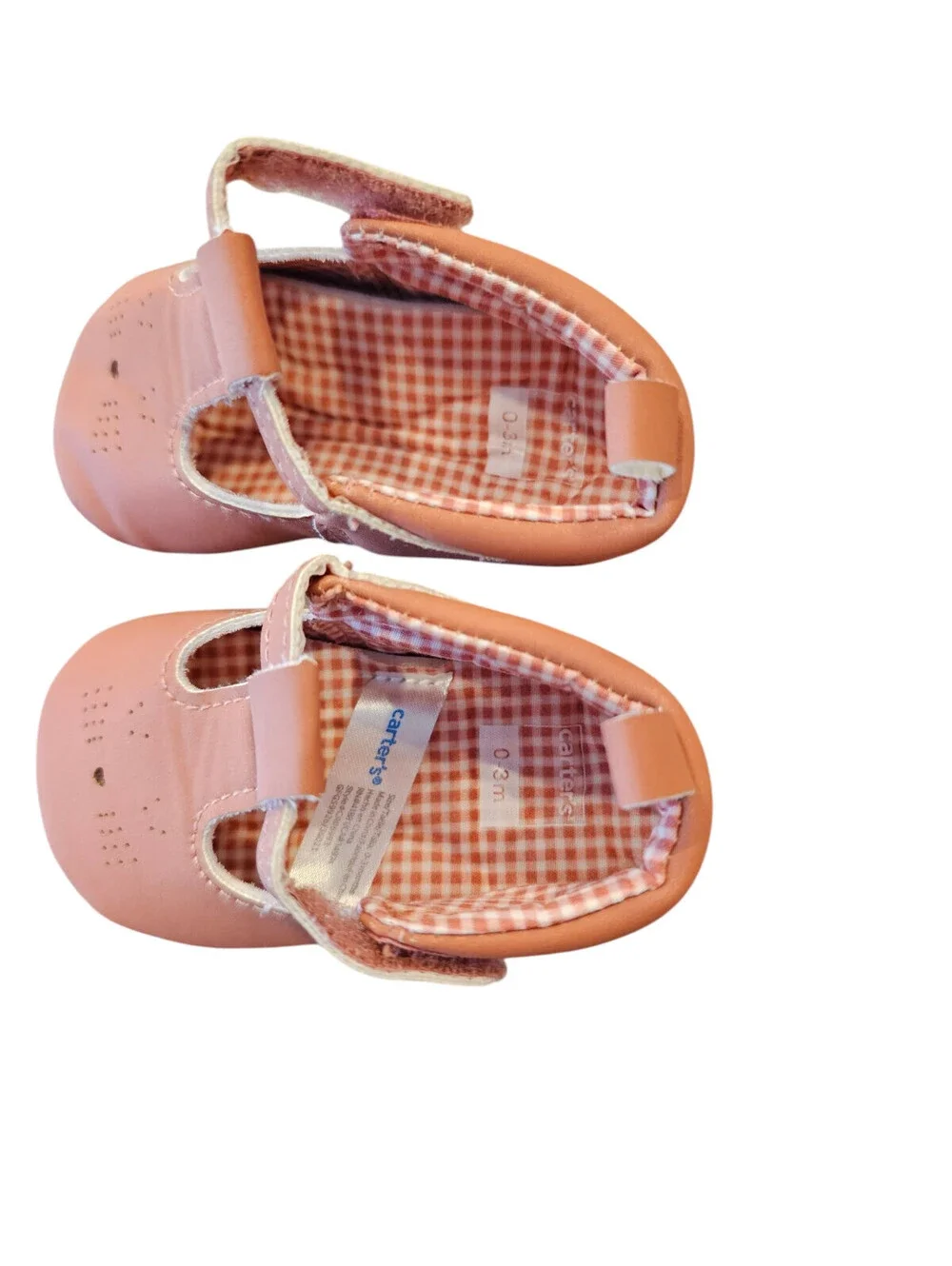 Carter's Baby Girls T-Strap Kitty Cat Soft Sole Crib Shoes Sz 0-3M Pink